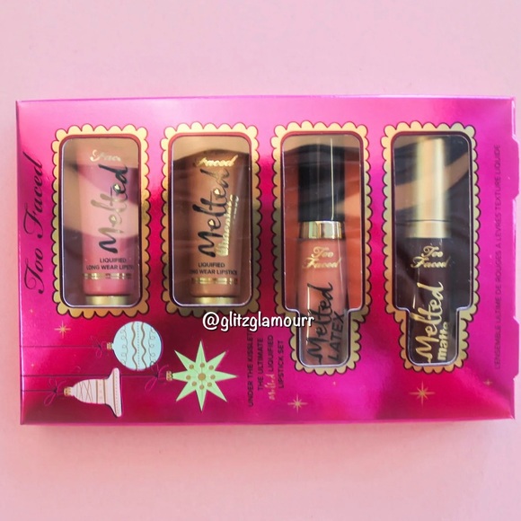 🫦Too Faced Under The Kissletoe Ultimate Liquified Lipstick Set 4 Piece🫦 - Picture 4 of 4